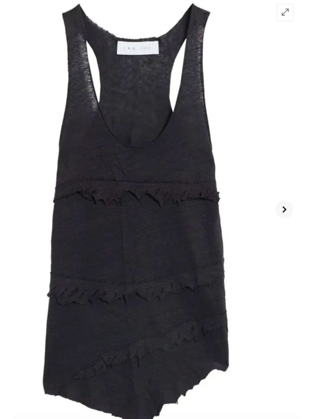 IRO Boham distressed slub linen-jersey tank NWT - Size XS